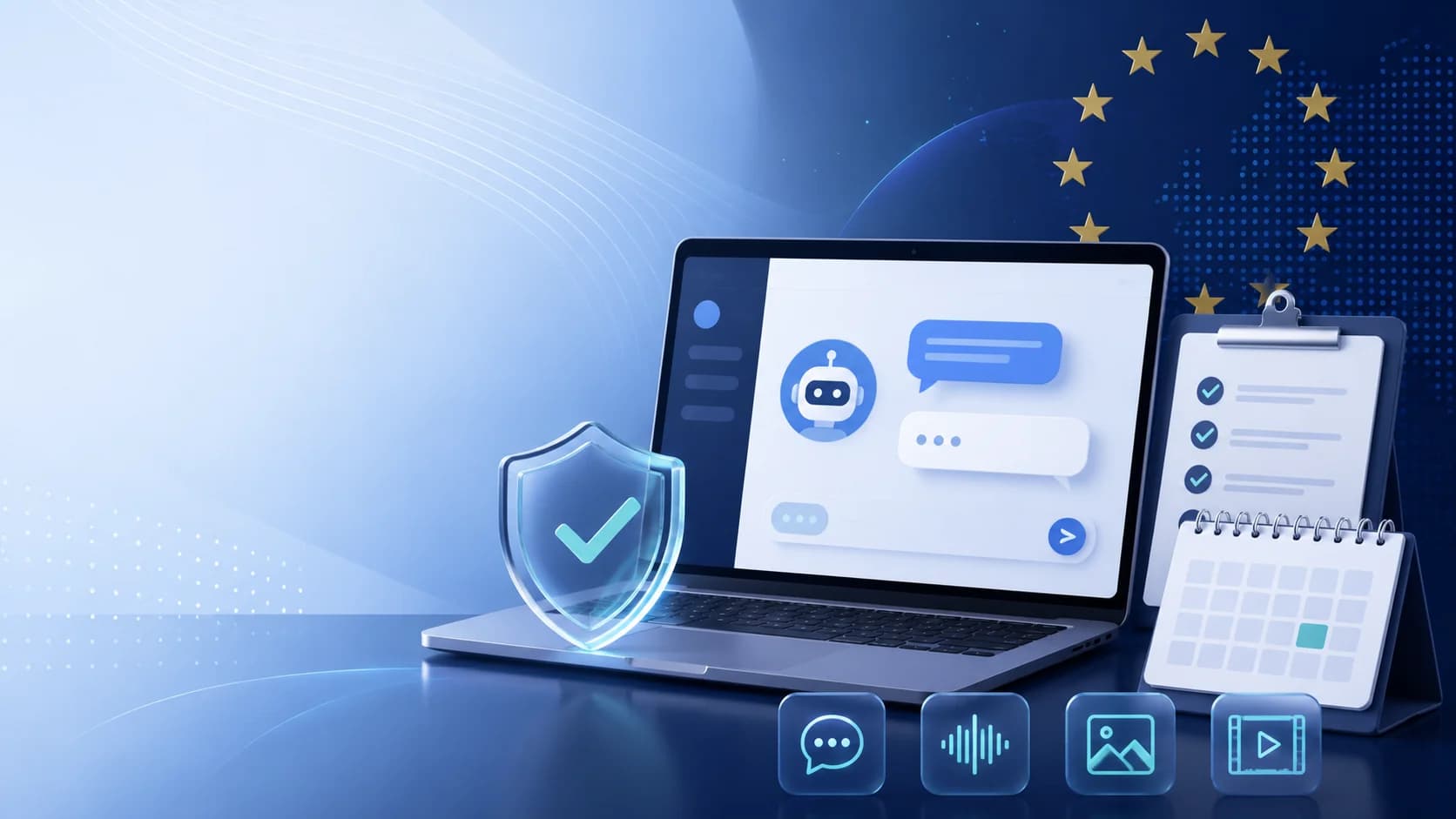 Finestra di chat su un sito web con l’avviso che risponde un assistente AI