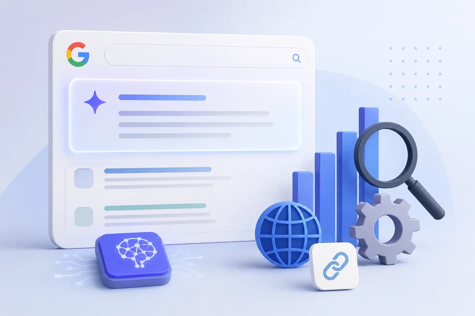 Interfaccia di ricerca Google con risposta AI generativa