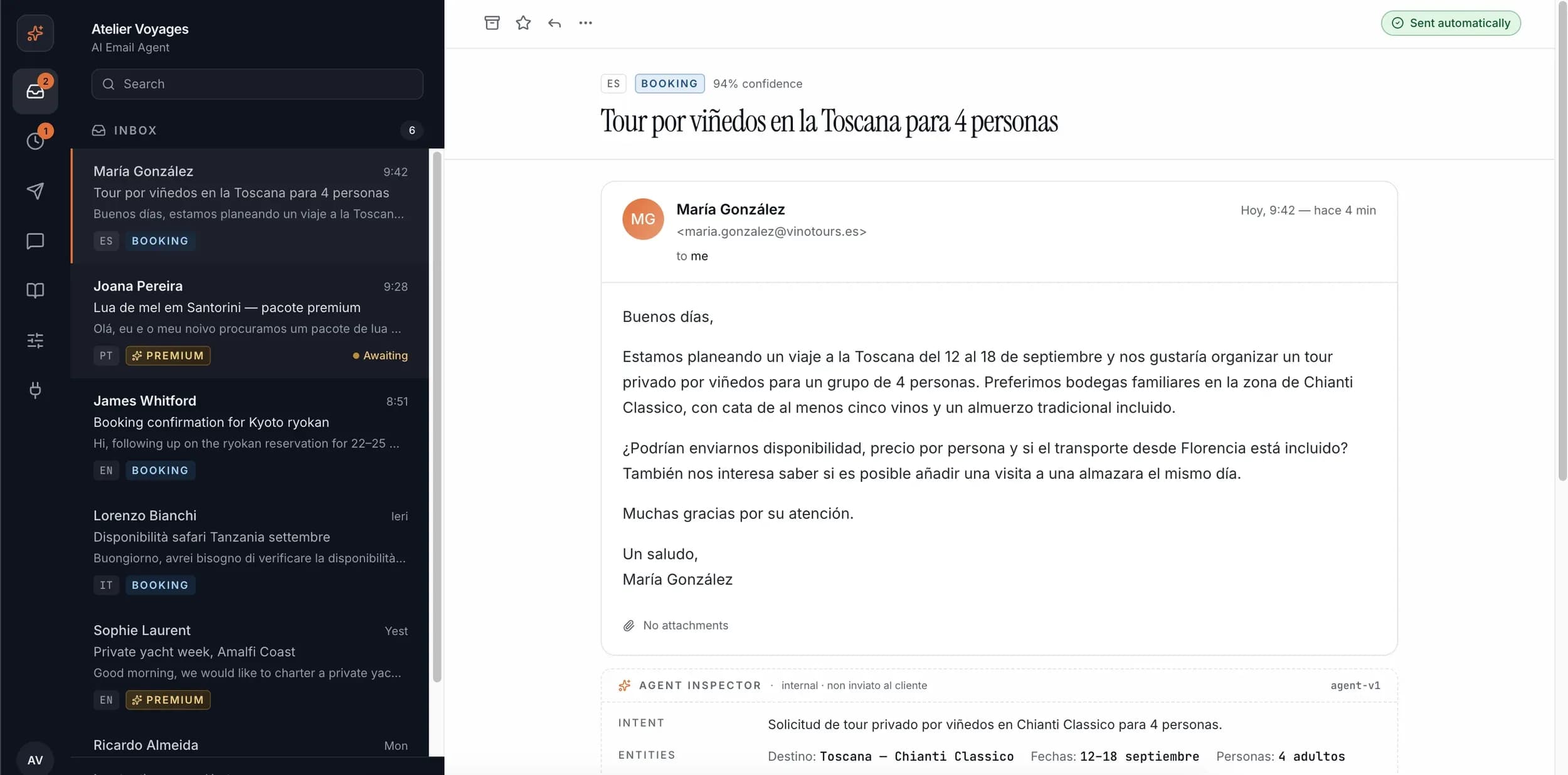 Preventivi via email